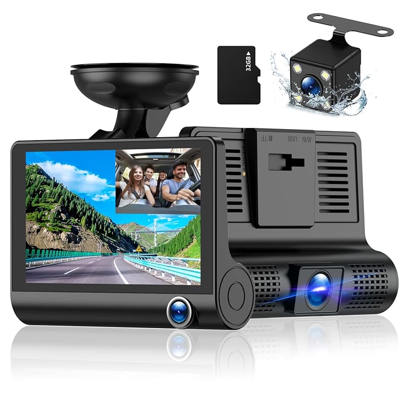 Dashcam DVR Three Way